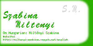 szabina miltenyi business card